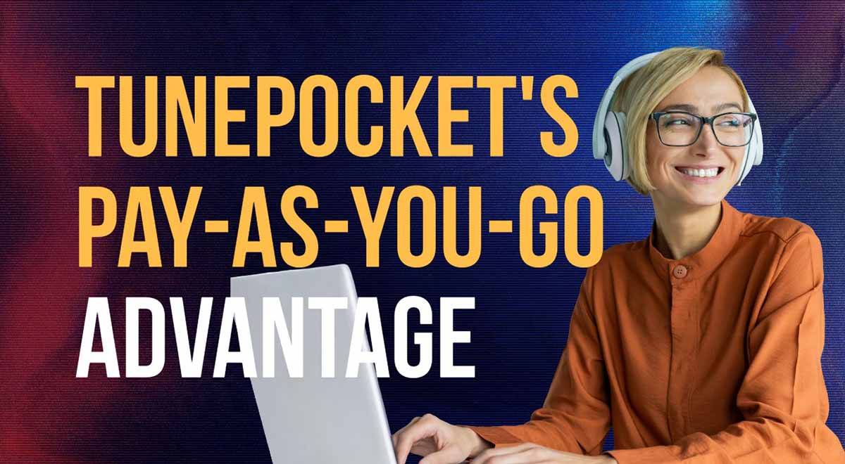 tunepocket pay as you go advantage for freelance video editors