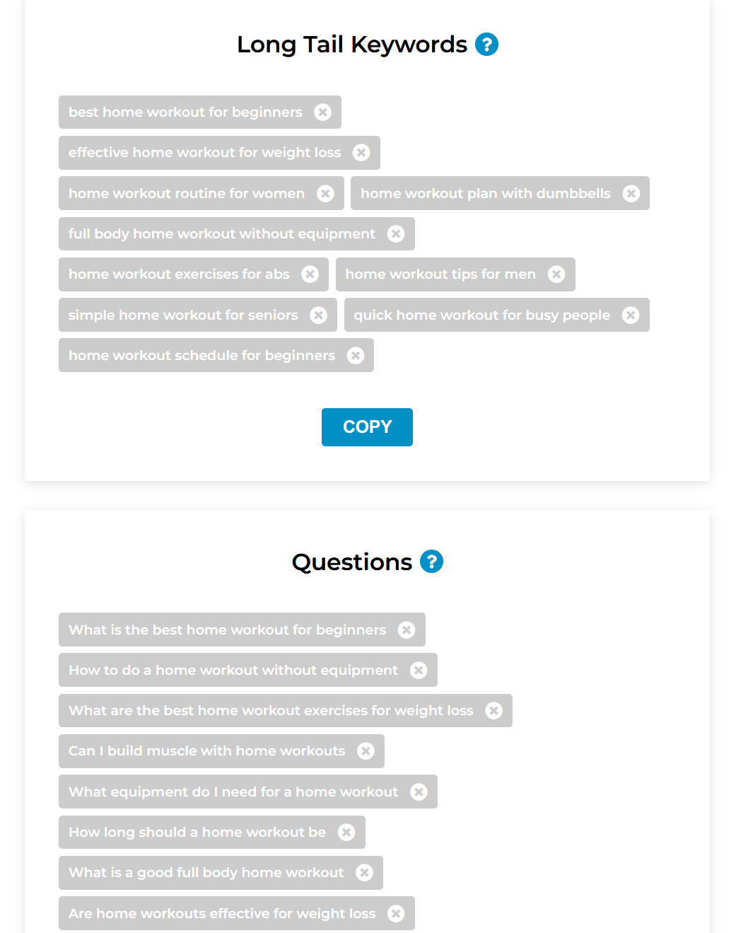 youtube keyword generator long tail results